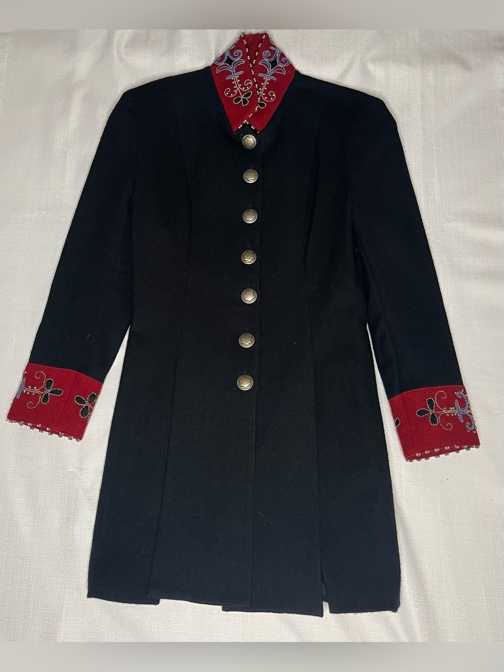Double D Ranch 100% Wool Western Coat Embroidered Rodeo Cowgirl Ranchcore